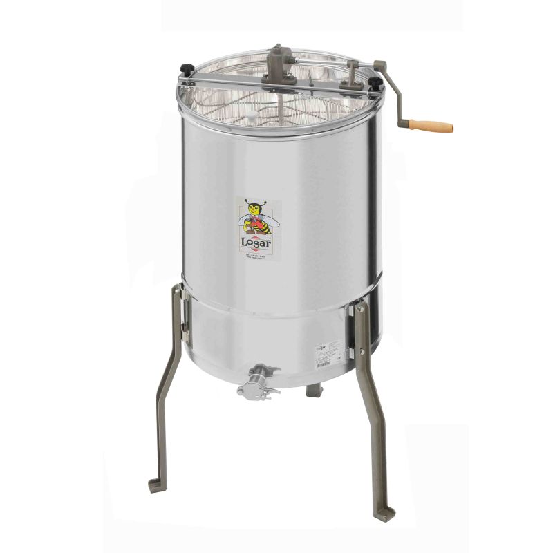 Logar 3‑ramen centrifuge, handaandrijving, kuip 40 cm, ramen 26,5 x 48 cm