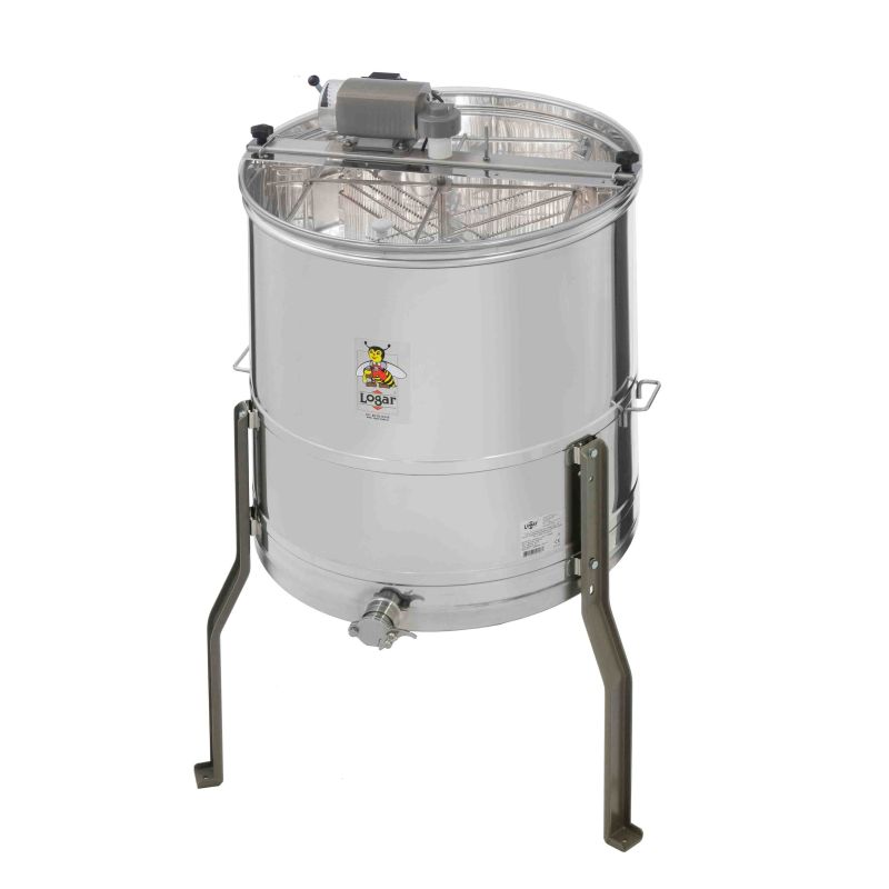 Logar 4-ramen zelfkerende honingcentrifuge, kuip Ø 63 cm, motor 110W, ramen 23 x 48 cm