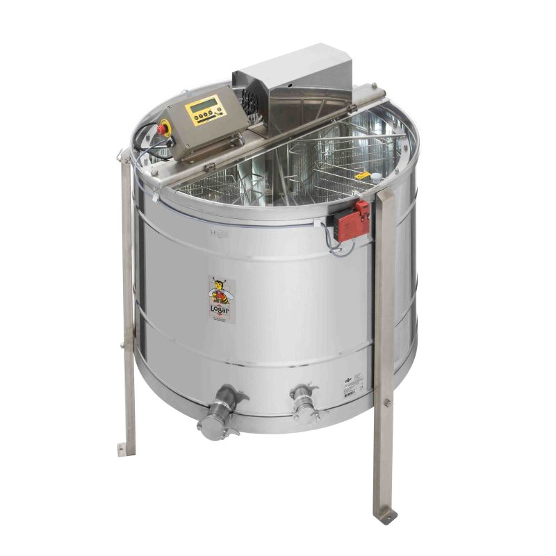 Logar 6/12‑raams zelfomkerende honingcentrifuge, ketel 95 cm, motor 370W, vollelektronisch, raam 34 x 48 cm
