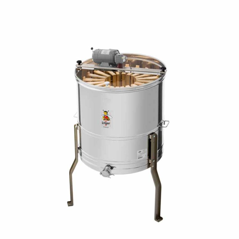 Logar 20/8-raams radiale honingcentrifuge, ketel Ø 63 cm, motor 110W + GRATIS 4 inhaakroosters