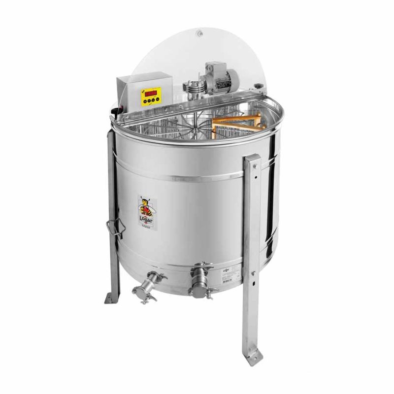Logar 12-raads radiale honingcentrifuge met breukbeschermingsrooster, kuip Ø 76 cm, motor 180 W, vollelektronisch, ramen 26 x 48 cm