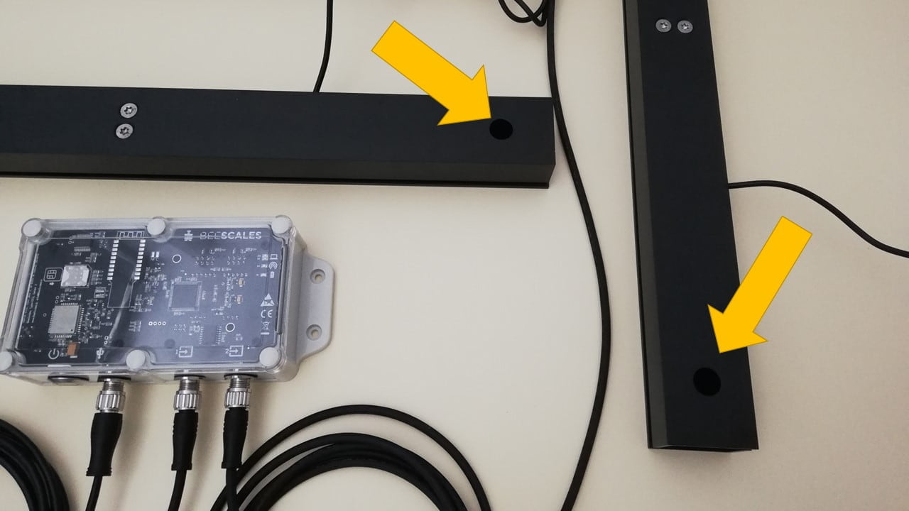 Juiste positionering van de weegsensoren