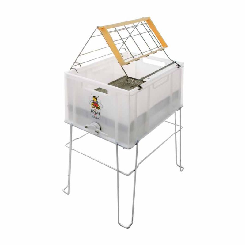 Ontzegelbak PVC met standaard en zeefbodem (liggend)