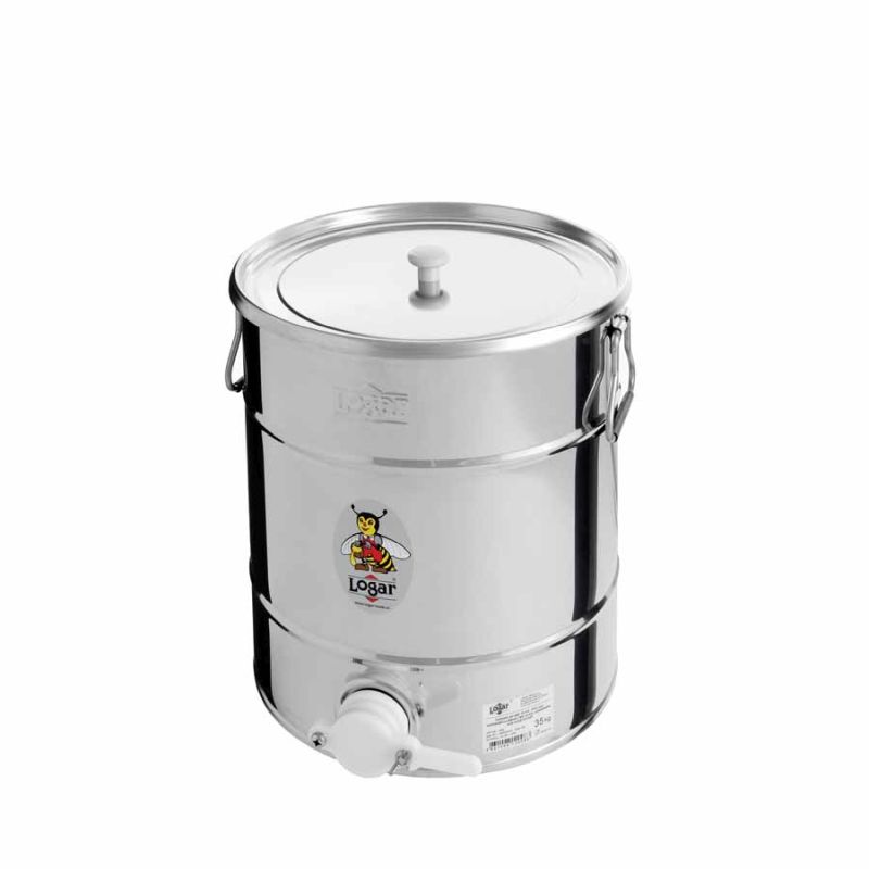 Logar afvulcontainer 35 kg, kunststofkraan