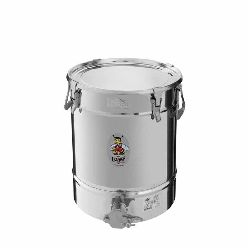 Logar vulcontainer 35 kg met schuine bodem, 4 sluitklemmen