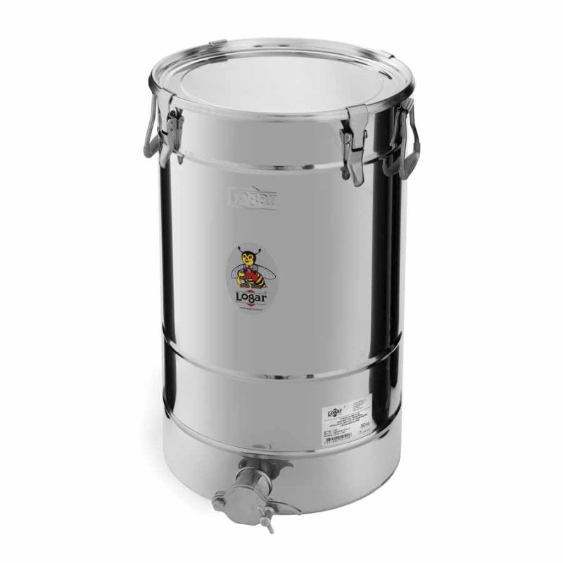 Logar Afvulvat 50 kg met schuine bodem, 4 spansluitingen