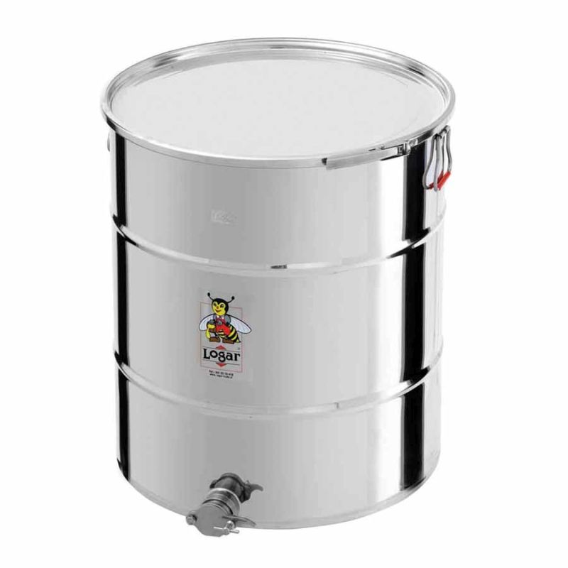 Logar afvulvat 170 kg met klemringsluiting, roestvrij staal